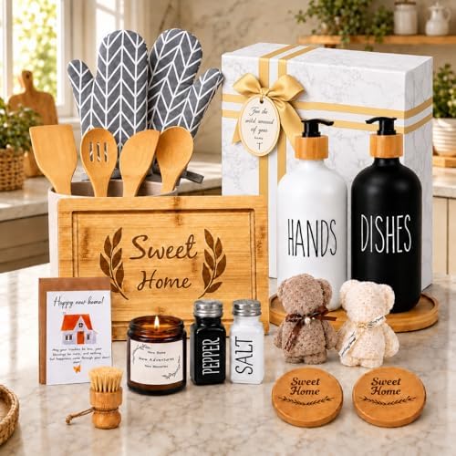 House warming gifts new home basket, New Home Gift Basket (21-Piece)