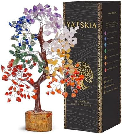 7 Chakra Tree of Life - Crystal Tree for Positive Energy, Feng Shui