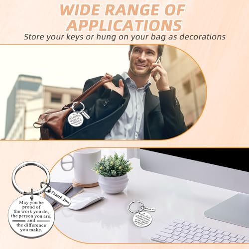 36 Pcs Employee Appreciation Gifts Bulk Thank You Keychains for