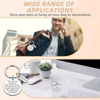 36 Pcs Employee Appreciation Gifts Bulk Thank You Keychains for