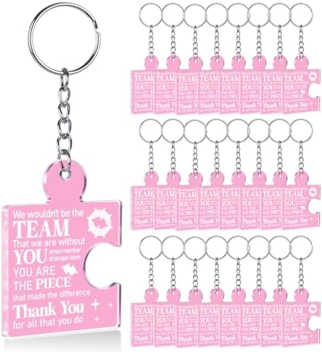 Team Appreciation Gifts Bulk Thank You Keychains for Coworkers
