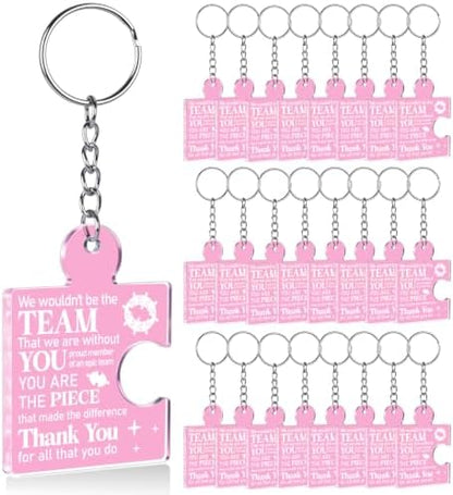 Team Appreciation Gifts Bulk Thank You Keychains for Coworkers