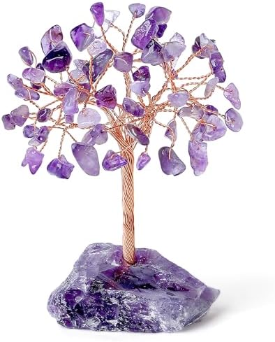 YATOJUZI Amethyst Crystal Tree Purple Desk Accessories Gifts for Women