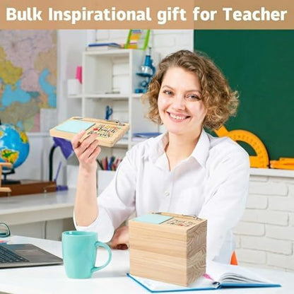 Yookeer 24 Pcs Employee Appreciation Gifts Wooden Sticky Note Holders