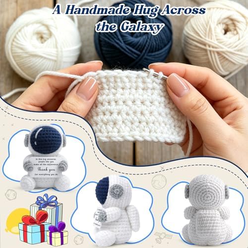 Teacher Appreciation Thank You Crochet Astronaut Gifts for Women Men