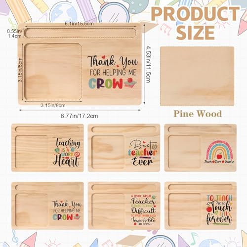 Yookeer 24 Pcs Employee Appreciation Gifts Wooden Sticky Note Holders
