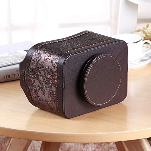 PU Leather 360° Rotatable Remote Control Holder,Nightstand TV Remote