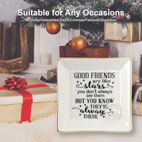 HOME SMILE Good Friends Bestie Birthday Gifts for Women Her Ring