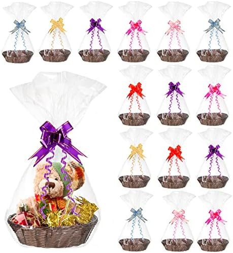 Yesland 16 Pcs Plastic Oval Basket for Gifts Empty, Small Bread Basket