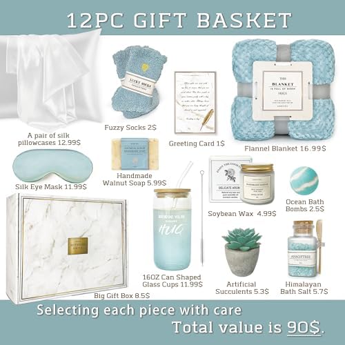AHAGIFTREE Gift Basket for Women, Birthday Gifts Get Well Soon Gift