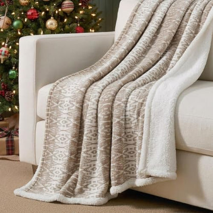 Eddie Bauer - Sherpa Reverse Throw Blanket for Bed or Couch, 50 x 60