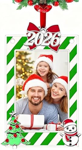 FKOG 2026 Picture Frame Christmas Ornament, Family Senior Sports