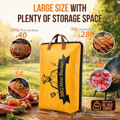 BBQ blanket for resting meat, Heat Retention Meat Resting Pouch for