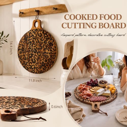 Nuenen Leopard Print Cutting Board, Cheetah Kitchen Dinnerware Serving