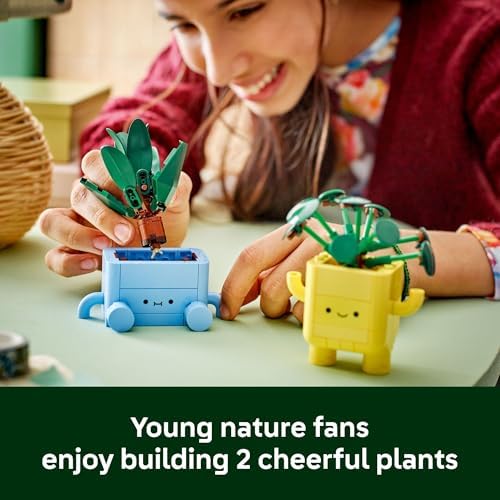LEGO Botanicals Happy Plants Building Toy for Kids, Girls, and Boys 9+