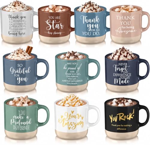 Didaey 10 Pcs Thank You Mugs Employee Appreciation Gifts Bulk for