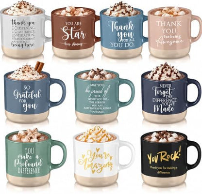 Didaey 10 Pcs Thank You Mugs Employee Appreciation Gifts Bulk for