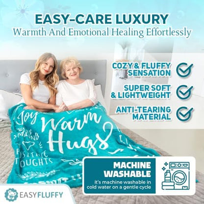 EasyFluffy Get Well Gift for Women & Men - Super Soft Hug Blanket with