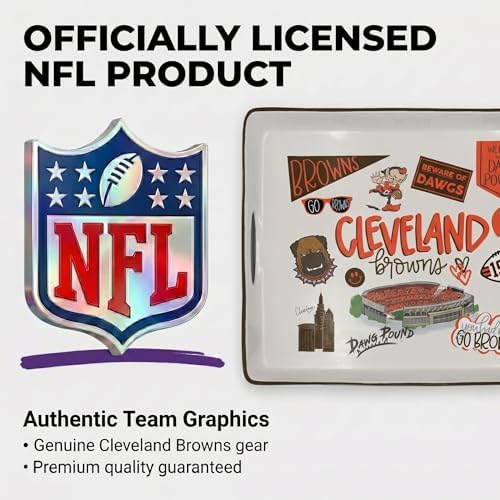NFL Cleveland Browns Loco Fan Large Serving Tray w/Handles