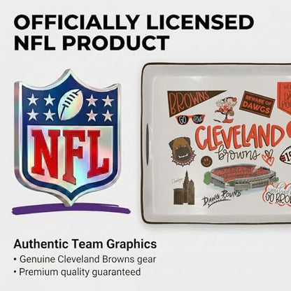 NFL Cleveland Browns Loco Fan Large Serving Tray w/Handles