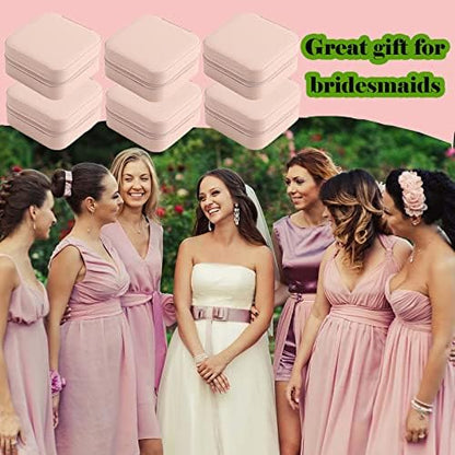 Travel Jewelry Case Bridesmaid Gifts Box,12 Pack Small Jewelry Box
