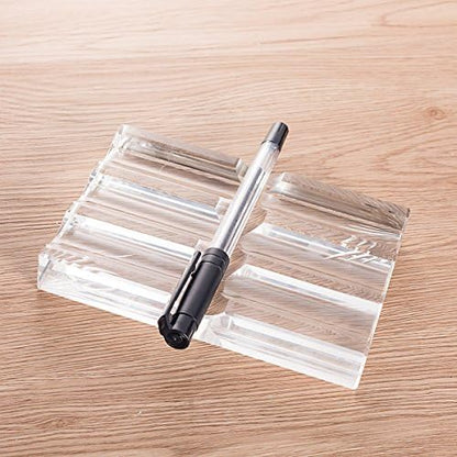LONGWIN Office Supplies Crystal Fountain Pen Holder Desktop Organizer