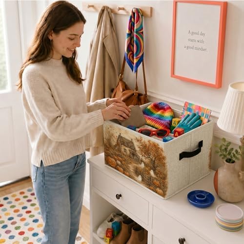Ghosts Haunted Halloween Foldable Storage Bins with Handles