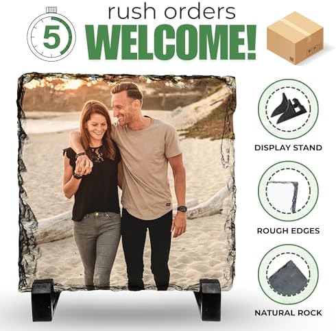 Custom Stone Plaque Picture Frame SquareShape Custom Framed Photo