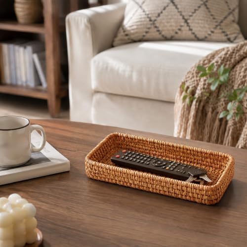 Small Rattan Basket for Entryway Table Coffee Table Living Room
