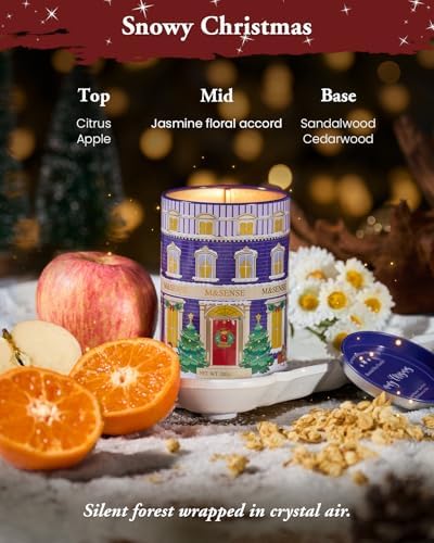 M&SENSE Valentines Day Candles, Winter Scented Holiday Soy Candles for