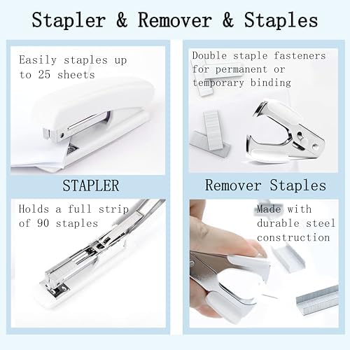 Dimonluce Office Desk Accessories, White Office Supplies Accessories