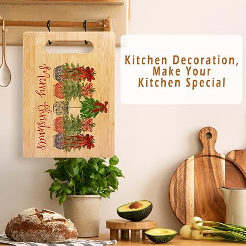 Chinoiserie Christmas Cutting Board for Kitchen Decor, Merry Christmas