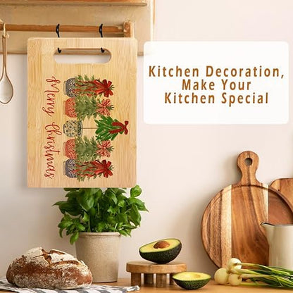 Chinoiserie Christmas Cutting Board for Kitchen Decor, Merry Christmas