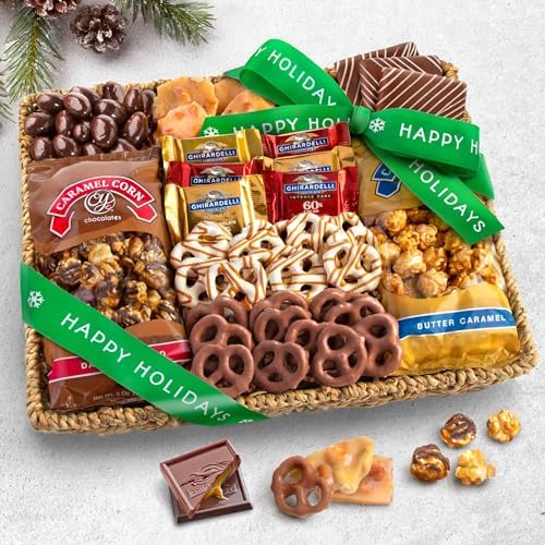 A Gift Inside Happy Holidays Chocolate Caramel and Crunch Grand Gift