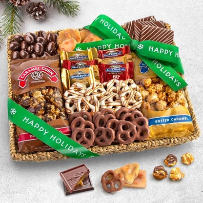 A Gift Inside Happy Holidays Chocolate Caramel and Crunch Grand Gift