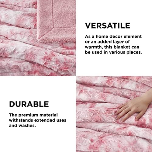 Bedsure GentleSoft Sherpa Fluffy Throw Blanket - Fleece Warm and Cozy