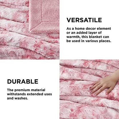 Bedsure GentleSoft Sherpa Fluffy Throw Blanket - Fleece Warm and Cozy