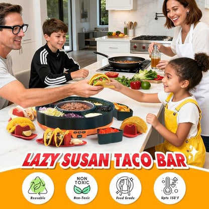 Taco Tuesday Kit - Taco Bar Serving Set for a Party with 33oz Heated