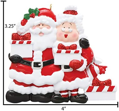 Personalized Our First Christmas Ornament 2026, Santa Couple Mrs Claus