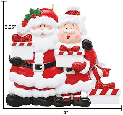 Personalized Our First Christmas Ornament 2026, Santa Couple Mrs Claus