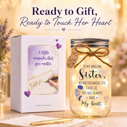 Solmay Sister Birthday Gifts, Birthday Gifts for Sister Adult Keepsake