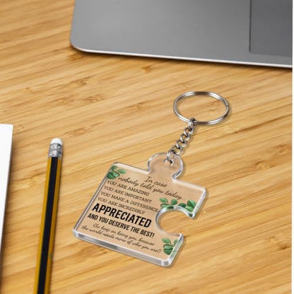 Team Appreciation Gifts Bulk Thank You Keychains for Coworkers
