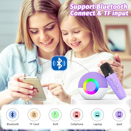 goopow Mini Karaoke Machine Speaker for Kids Adults, Portable