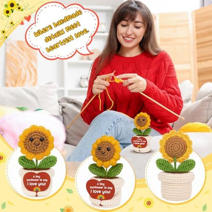I Love You Crochet Sunflower Gifts For him her Birthday Valentine's