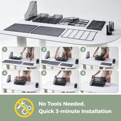 Desk Organizers and Accessories, 4 Tier Paper Letter Tray Organizer