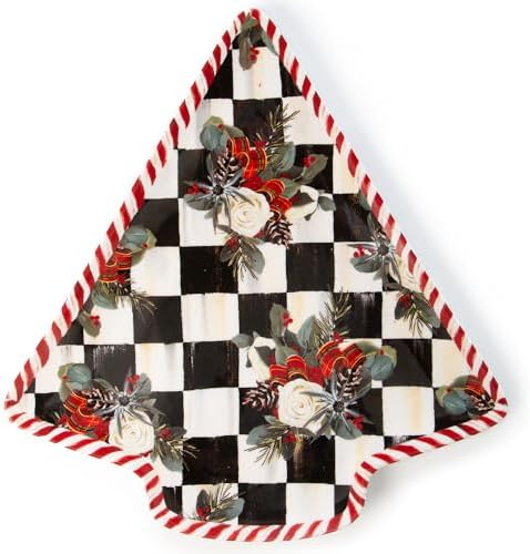 MACKENZIE-CHILDS Ceramic Cookie Plate, Christmas Candy and Cookie