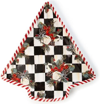 MACKENZIE-CHILDS Ceramic Cookie Plate, Christmas Candy and Cookie
