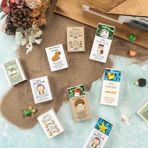 Soulchen 40 Sets Mini Emotional Gift Resin Animal Figurine with