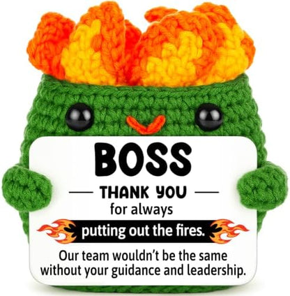 Positive Crochet Dumpster Raging Fire Birthday Thank You Manager Boss
