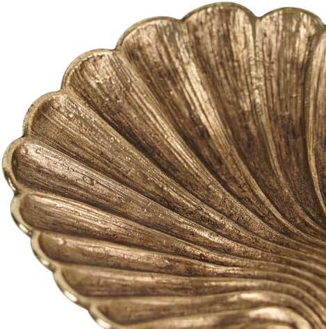 NIKKY HOME Seashell Ring Holder Jewelry Tray, Small Gold Trinket Dish